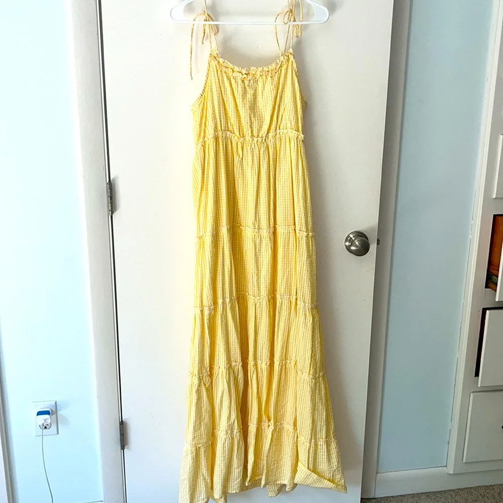 Jessica Simpson ruffled Yellow Gingham Dress - Picture 5 of 6